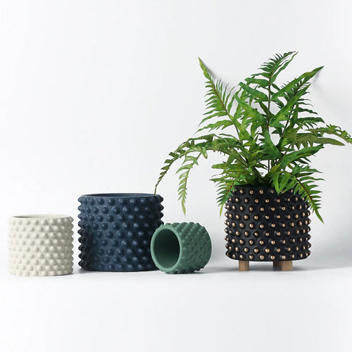 pot de fleurs en ciment rétro style nordique pour décoration intérieure - vue 3 sur 33