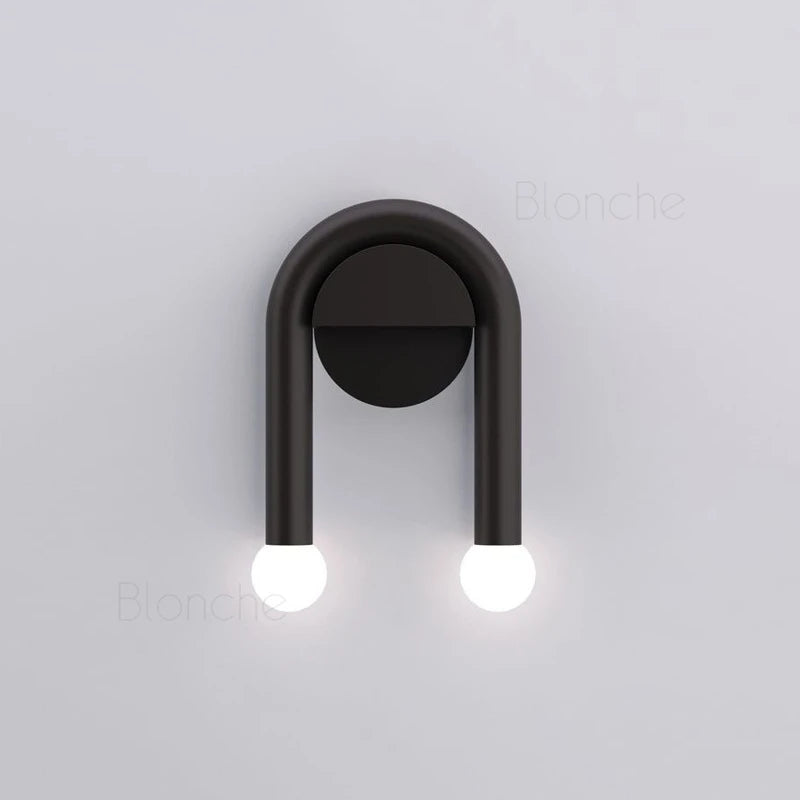 applique murale led moderne nordique en forme de u pour intérieur - vue 2 sur 6
