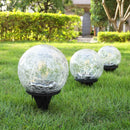 lampes solaires en verre craquelé pour jardin décoratif extérieur