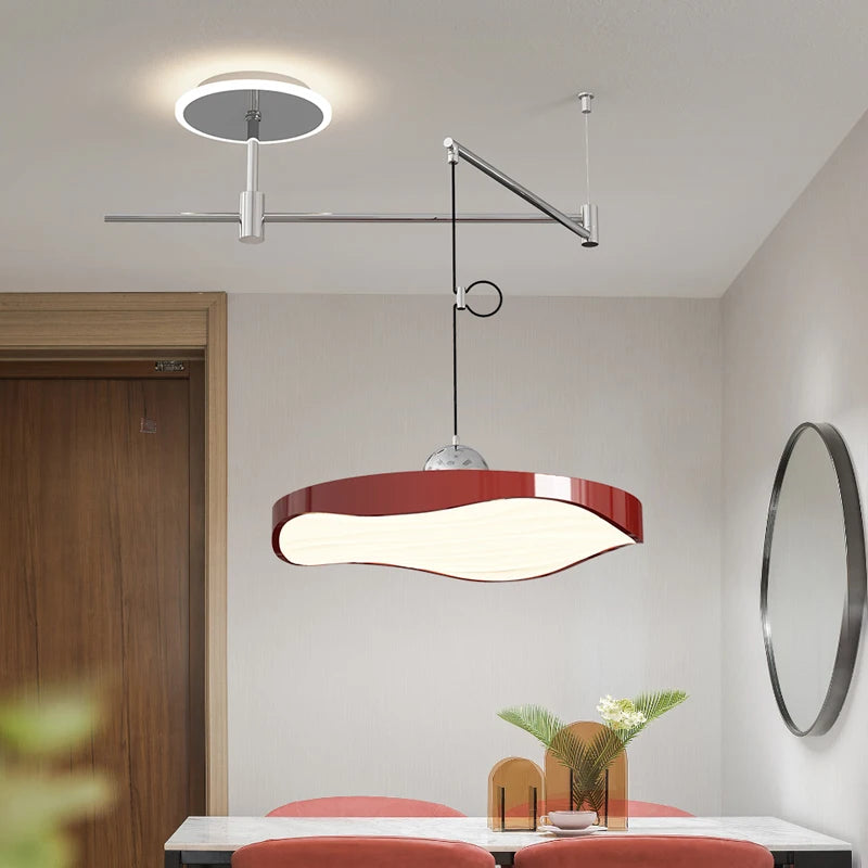 Lustre réglable salle à manger moderne LED éclairage bureau étude chambre - vue 6 sur 11