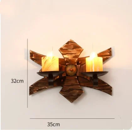 appliques murales led en bois style industriel pour décoration - vue 16 sur 21