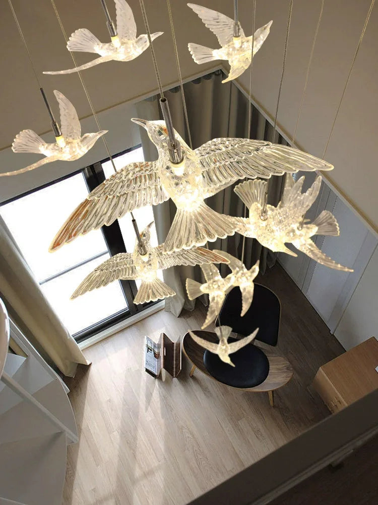 lustre minimaliste en acrylique pour éclairage intérieur moderne - vue 4 sur 14