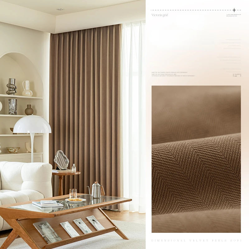 Rideau occultant moderne plissé pour salon chambre fenêtre - vue 7 sur 19