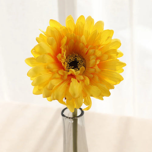 lot de têtes de fleurs artificielles gerbera pour décoration intérieure et extérieure - vue 9 sur 11