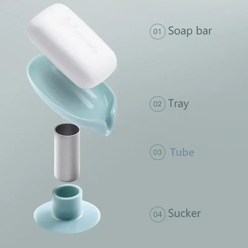 boîte à savon lotus créative avec ventouse pratique - vue 4 sur 6