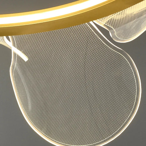lustre led moderne en acrylique forme de fleur luxueux - vue 7 sur 10