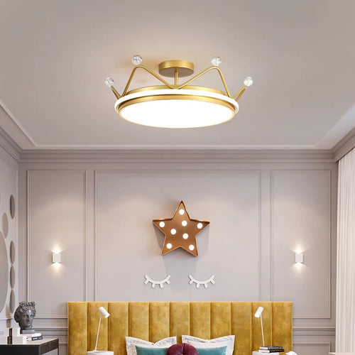 plafonnier led moderne couronne créative pour chambre d'enfant - vue 2 sur 16