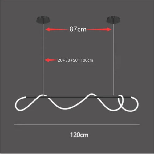 lustre design nordique à led intensité variable pour intérieur - vue 11 sur 25