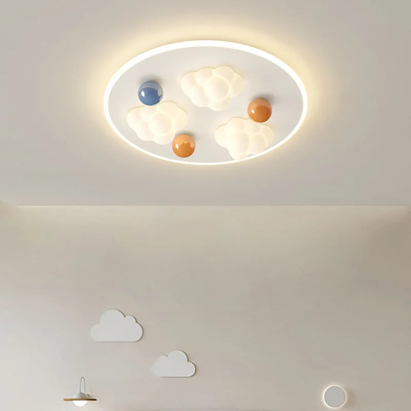 plafonnier nuage style crème pour chambre enfant moderne et chaleureux - vue 5 sur 10