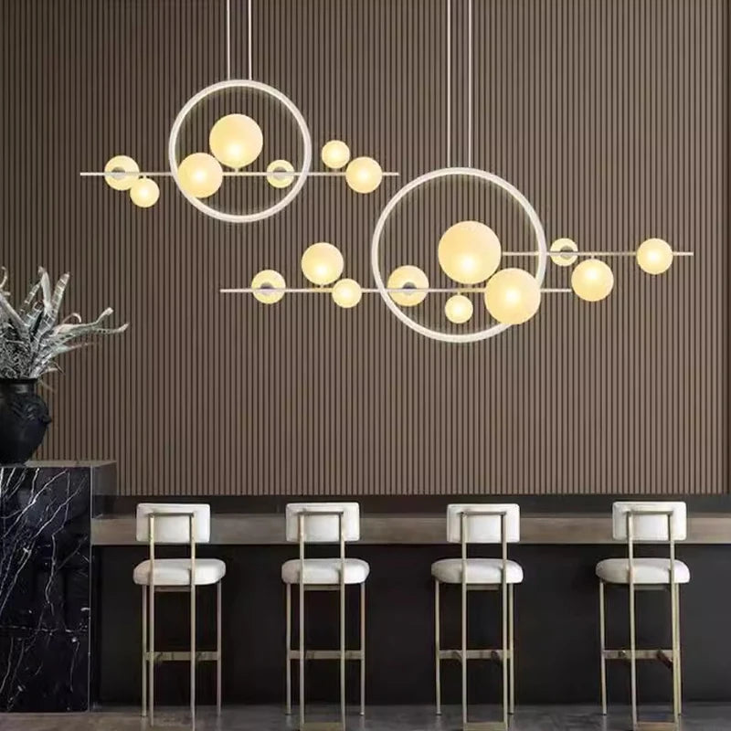 lustre à bulles en verre éclairage sphérique pour bar ou restaurant - vue 3 sur 10