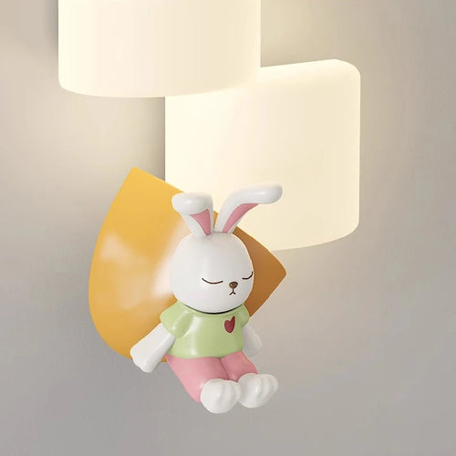 applique murale led en forme de lapin panda pour enfant - vue 5 sur 7
