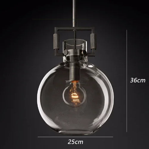 suspension en verre rétro américain style luxe décoratif - vue 16 sur 18