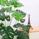 grandes plantes artificielles palmier tropical feuilles de monstera déco extérieure
