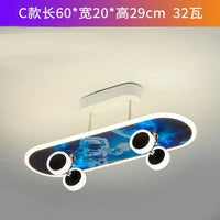 plafonnier skateboard à intensité variable pour chambre enfant