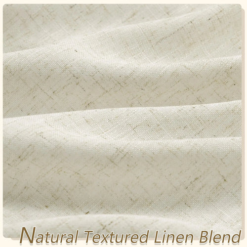 Voilage faux lin sur mesure extra long salon - vue 10 sur 9