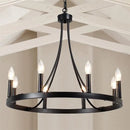 Amérique Fer Forgé Lustre En Cristal Plafonnier E14 LED Bougies Éclairage 5 Têtes Luminaire Intérieur Salon Chambre