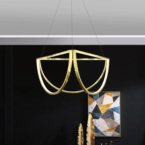 lustre nordique en acier inoxydable pour intérieur moderne - vue 2 sur 8