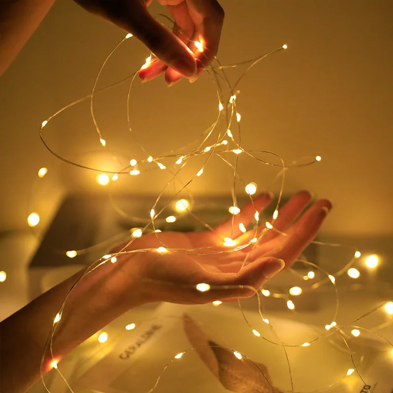 lot de 5 guirlandes lumineuses à led pour décorations festives - vue 3 sur 11