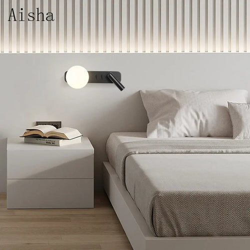 applique murale led décorative design lune nordique intérieur - vue 4 sur 8