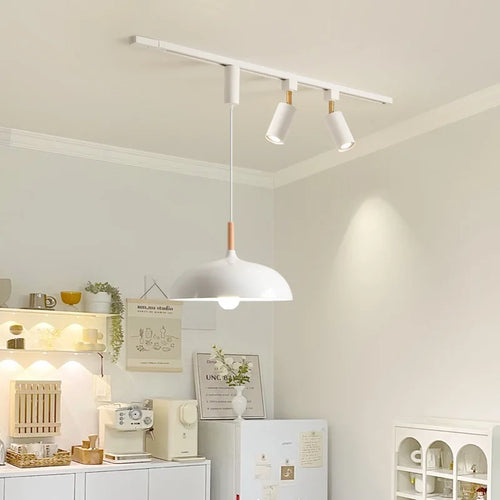suspension led en bois pour table à manger nordique - vue 4 sur 18