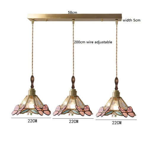 iwhd lampe à main led moderne en verre cuivre papillon - vue 17 sur 28