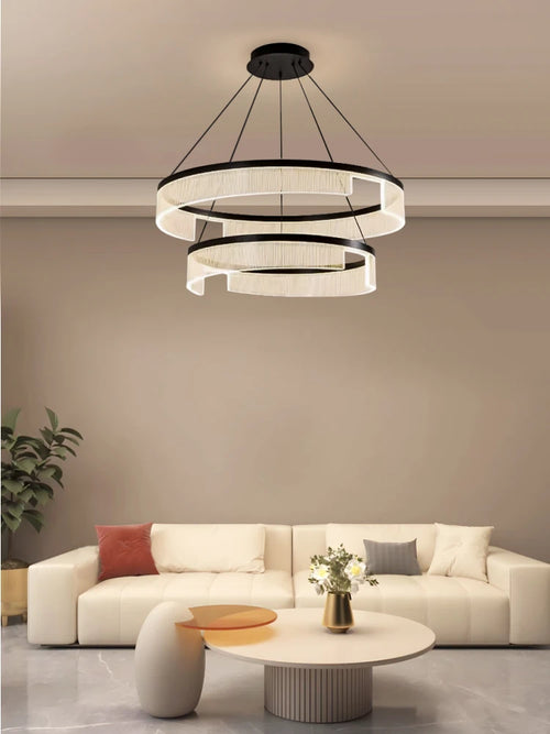Circular Acrylic Living Room Pendant Light, Pendant Lamp Chandelier, Hanging Light Fittings, Hanging Light Pendant Lamp - vue 5 sur 10