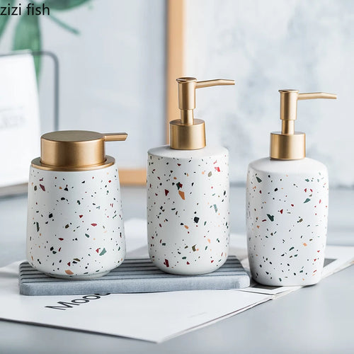 bouteille en céramique pour savon et lotion portable - vue 2 sur 16