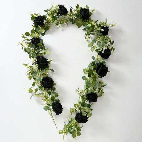 fleurs artificielles roses et plantes vertes pour décoration intérieure - vue 5 sur 6