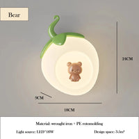 applique murale mignonnes pour enfants design lapin chat ours