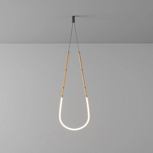 lustre art déco en métal noir avec éclairage led - vue 6 sur 16