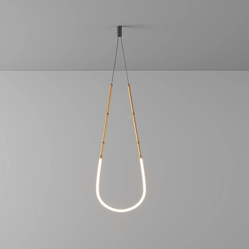 lustre art déco en métal noir avec éclairage led - vue 5 sur 16