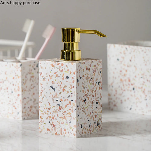 ensemble décoratif de salle de bain en résine 5 pièces - vue 4 sur 9