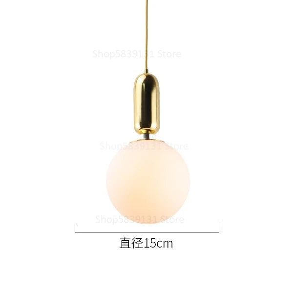 boule de verre moderne suspension lumières led éclairage intérieur décoratif - vue 14 sur 22