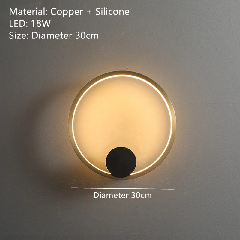 applique murale led moderne en laiton pour éclairage décoratif - vue 7 sur 14