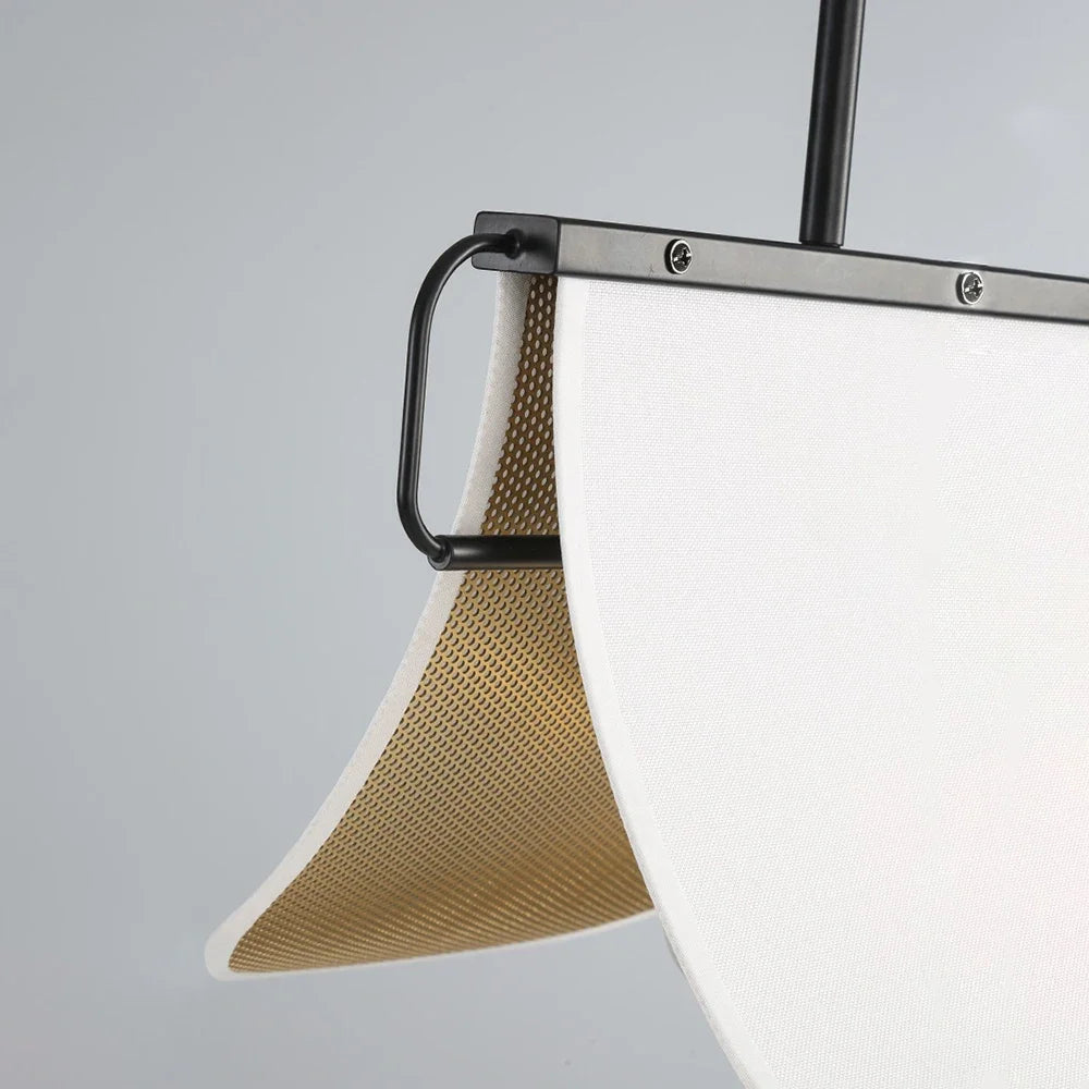 lustre en tissu style chinois pour restaurant et café - vue 4 sur 9
