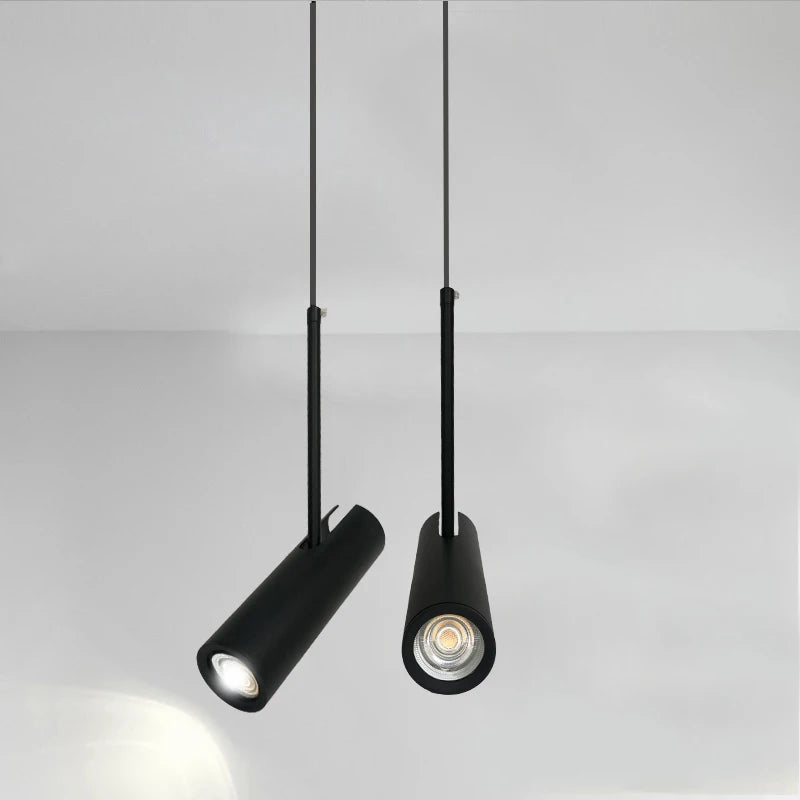 Nordique moderne LED suspension lampe salle à manger décor Restaurant Bar café chambre étude noir suspension lumières abat-jour réglable - vue 4 sur 10