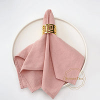 Serviette de table coton lavé style vintage dentelle