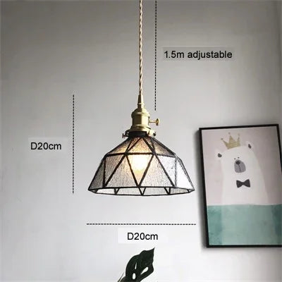 suspension en verre pur avec design ondulé en cuivre - vue 9 sur 9