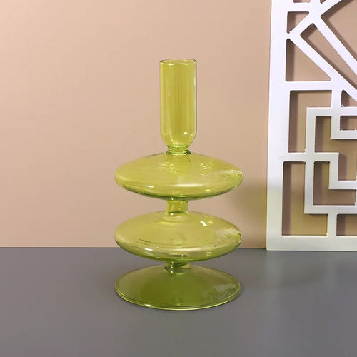 bougeoir en verre pour décoration de mariage et centre de table - vue 18 sur 29
