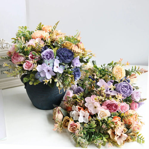 bouquet de fleurs artificielles pour décoration mariage et événements - vue 3 sur 11