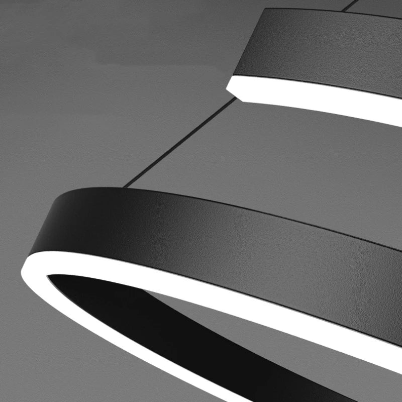 lustre spirale en aluminium led pour décoration maison - vue 10 sur 12