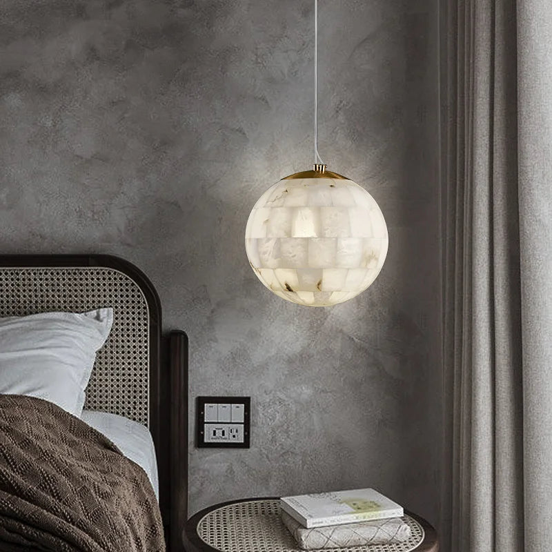 suspension en marbre naturel design moderne pour décoration intérieure - vue 3 sur 6