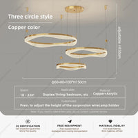 lustre moderne à led pour décoration intérieure élégante et contemporaine