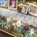 Chemin de table dentelle blanche florale style boheme