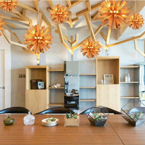 suspension en bois de pissenlit pour décoration créative et originale - vue 10 sur 10