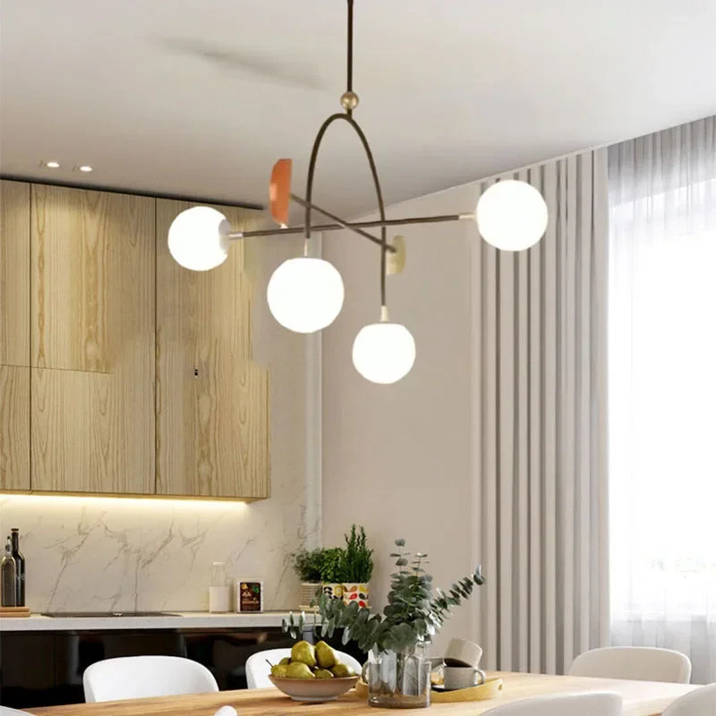 Lustre en verre design pour décoration d'intérieur - vue 5 sur 7