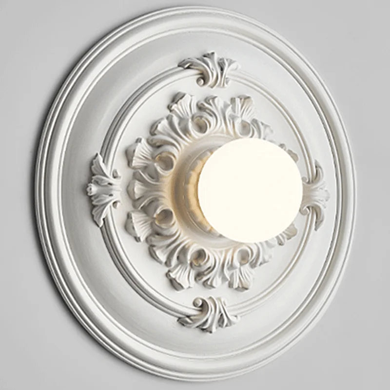 applique murale ronde rétro haut de gamme en verre - vue 6 sur 8