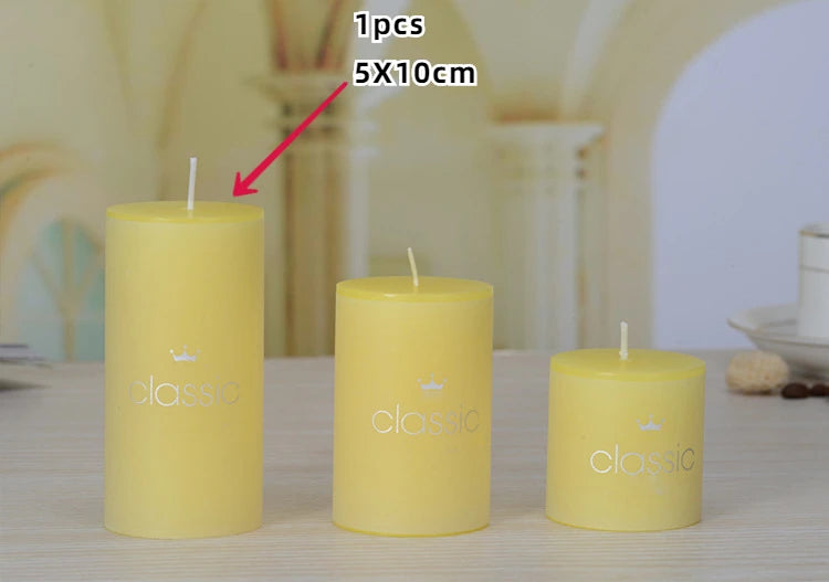 bougies piliers parfumées décoratives sans fumée en plusieurs tailles et couleurs - vue 10 sur 29