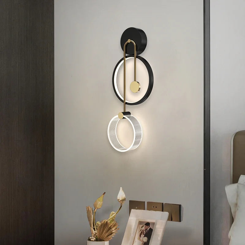 applique murale led ronde moderne décorative pour intérieur - vue 3 sur 10