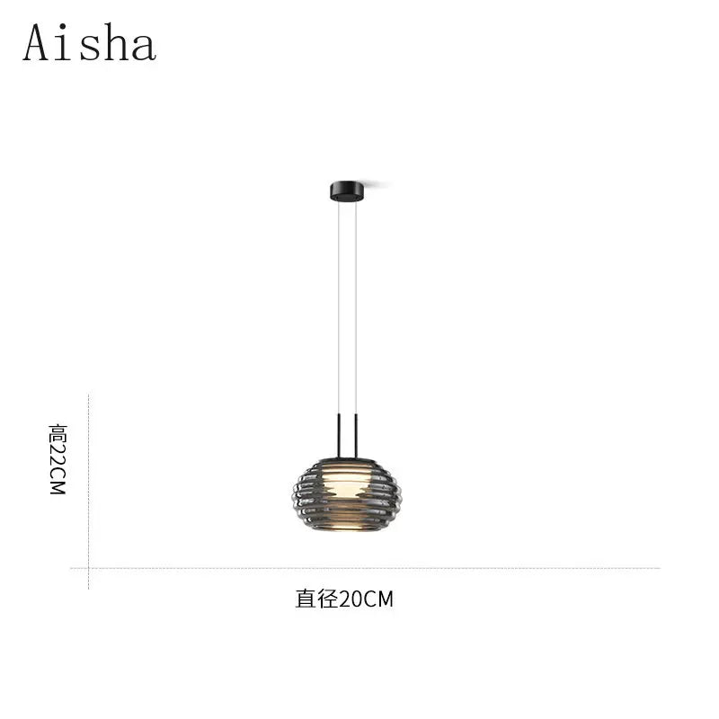 suspension en verre au design moderne pour un intérieur élégant - vue 5 sur 6